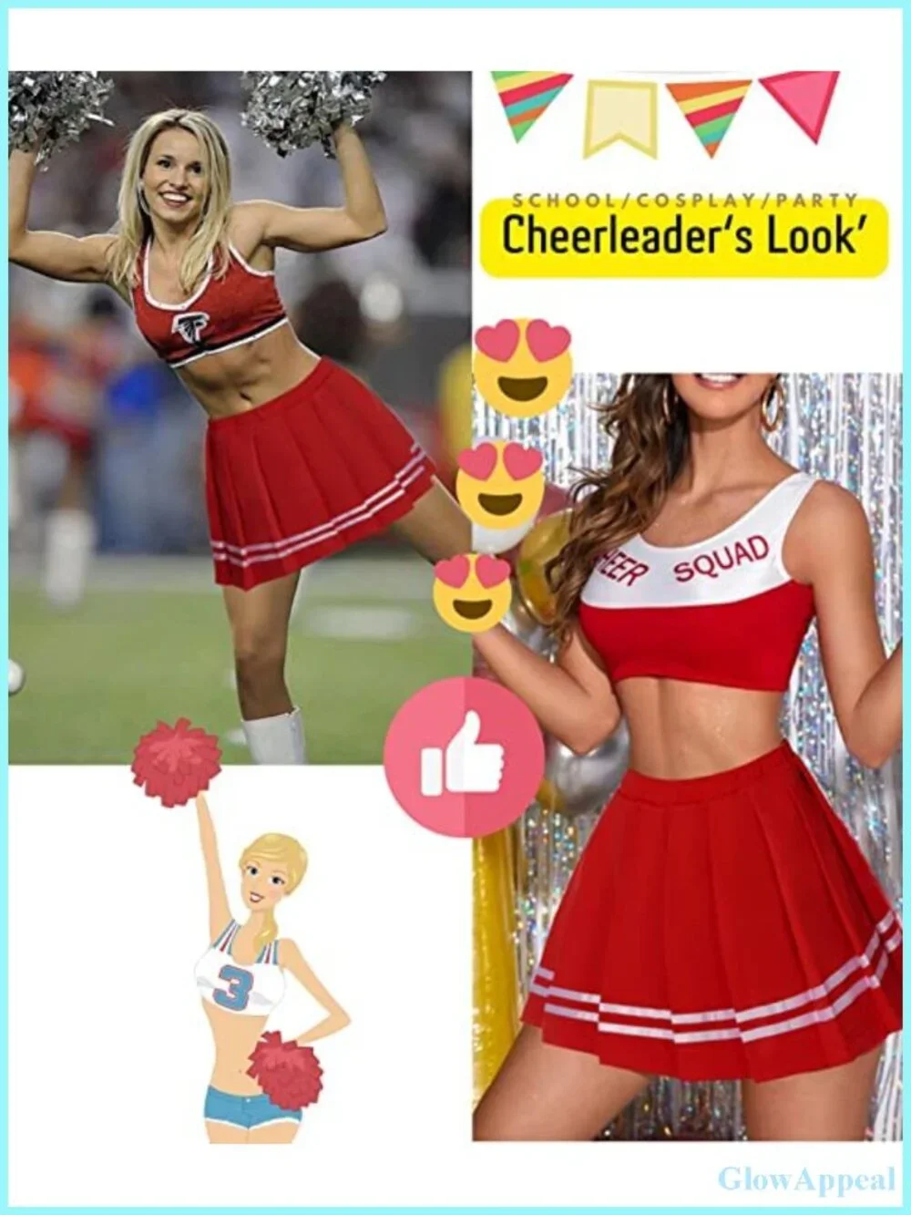 Pleated Mini Skirt High Waisted A-Line School Uniform Cheer Skirt